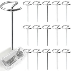 CHENGLAI 50 Pcs 3.54 Inch Round Stainless Steel Skewers for Grilling