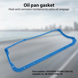 New Oil Pan Gasket Blue Pre - 79 Early for SB 265 283 327 350 383 400 for Chevy Engine 400 CID (6.6L) 1970-1974 All by GruDawu