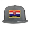 Trendy Apparel Shop Croatia Flag 5 Panel Flatbill Trucker Mesh