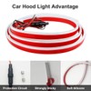 TEKSHINNY Dynamic Car Hood Light Strip, 59/71/79 Inches Flexible Exterior
