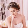 20 Pieces Bride Hair Pins White Crystal Rose Flower Hair