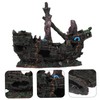 Zerodeko Shipwreck Aquarium Decor Underwater Shipwreck Craft for Fish Tank