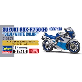 Hasegawa 21746 1/12 Suzuki GSX-R750(H) (GR71G) Blue/White Color Plastic Model