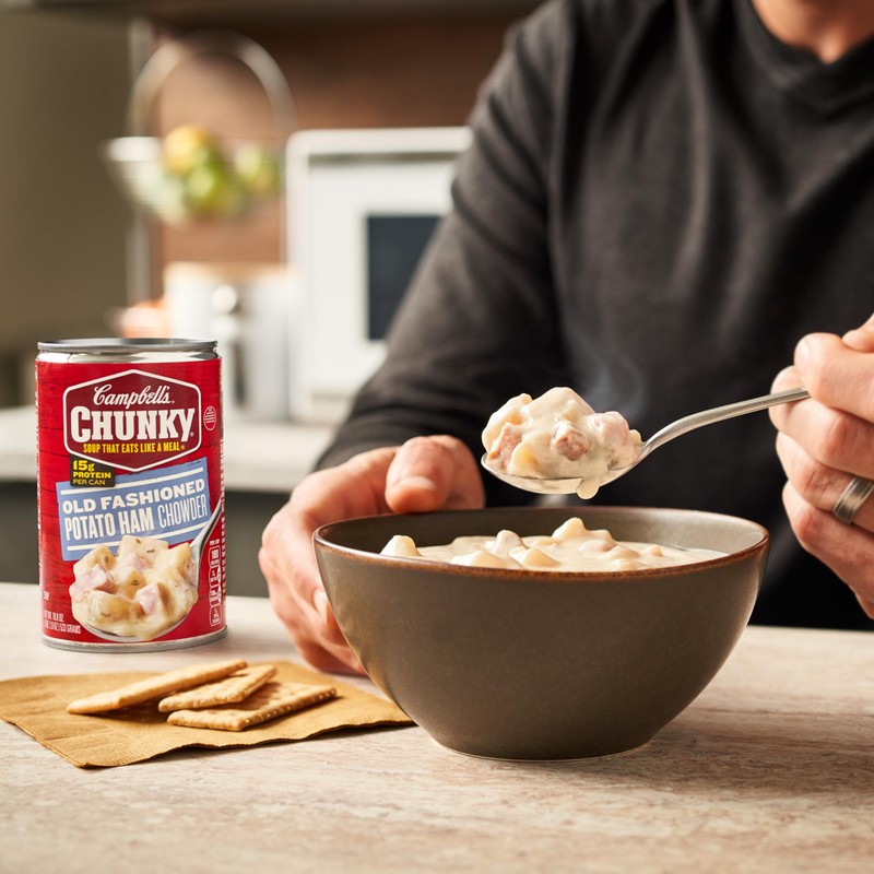 Campbell's Chunky Soup, Old Fashioned Potato Ham Chowder, 18.8 Ounce
