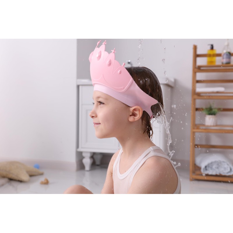 Baby Shower Cap Shield, Baby bath set shower cap/water cup/massage