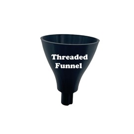 Threaded Screw On Funnel Black Attach to Soda and Spray Bottles Mutli-Use Vitamins, Powders, Liquids