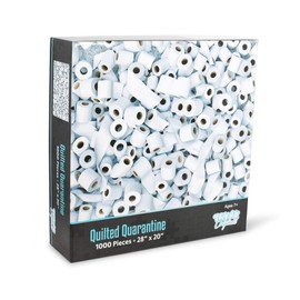 Quilted Quarantine Toilet Paper Puzzle for Adults and Kids | Difficult 1000 Piece Jigsaw Puzzle Toy | Funny Quarantine Gifts | Interactive Brain Teaser Challenge for Game Night | 28 x 20 Inches