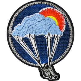 Sport Patches Paragliding Patch Weatherproof Patches Embroidered sew-on Image Outdoor Patches for Extreme Sports Badge Fabric Applique to Iron on All Fabrics | 90x75 mm