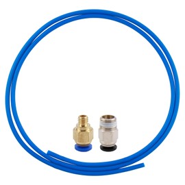 PTFE Bowden Tube Kit 1M for 1.75MM Filament Tubing with PC4-M10 PC4-M6 Tubing Connectors Teflon Tube for Creality Ender 3 3 Pro 3 V2 3 Neo 5 5 Pro CR 10 And More 3D Printer Accessories