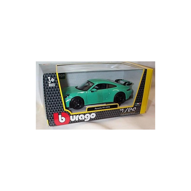 Bburago P0RSCHE 911 GT3 2021 Turquoise Car 1:24 scale diecast