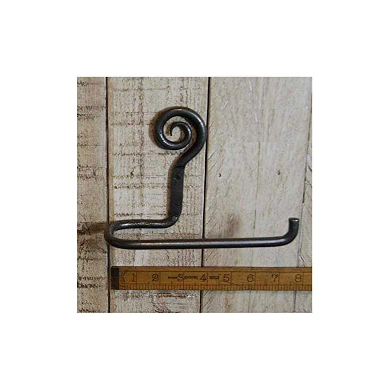 BEAUTIFUL HANDWROUGHT IRON SPIRAL TOILET ROLL HOLDER WALL MOUNTED TISSUE