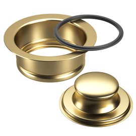 Kitchen Sink Garbage Disposal Flange and Sink Stopper,fit Stainless Steel 3-1/2 inch Standard Sink Drain Opening Kitchen Sink Replacement Accessories (Gold)