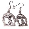 Leonardo DaVinci's Vitruvian Man Hypoallergenic Earrings on French Hooks Renaissance