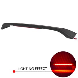 ECOTRIC Rear Trunk Spoiler Wing Compatible with 2013-2015 Honda Civic 4DR SI Sedan w/LED Brake Light Lamp Painted