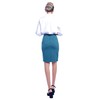 Marycrafts Falda lápiz para mujer de trabajo y oficina, Azul