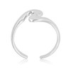 AVORA 925 Sterling Silver Adjustable Wave-Style Toe Ring