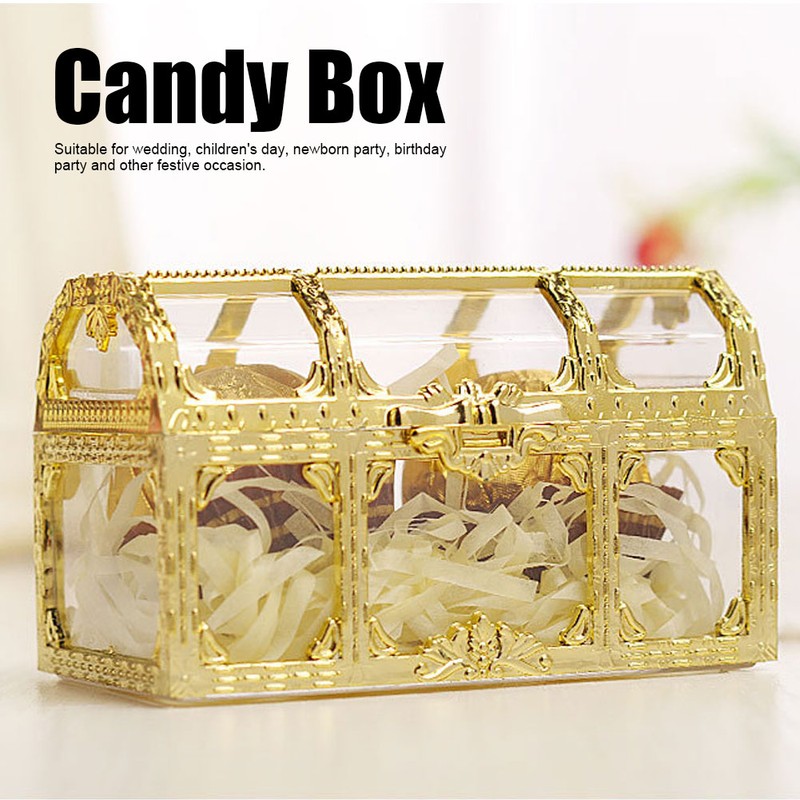 12pcs Hollow Candy Box Chocolates Container Ornamnet Gift Jar Decoration