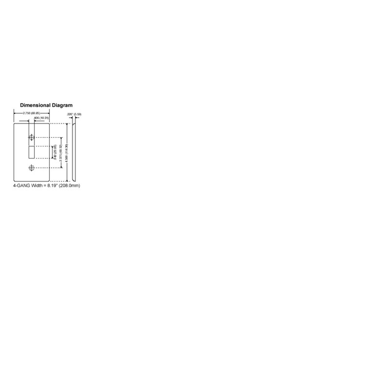 Leviton 4-Gang 3-Toggle 1-Decora Wallplate, 80732-W, White