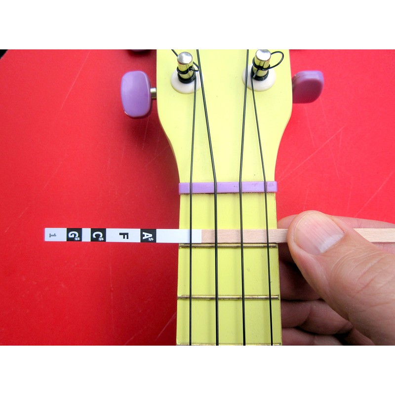 FRETNOTE Stickers for Soprano Ukulele - 13 Labels with Online