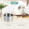 FAFAFLYER Dog-Cat Food-Scoop Measuring-Cup - 304 stainless steel material.1-Cup capacity.
