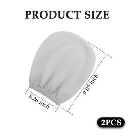 2PCS Car Headrest Cover,Stretchy Fabric Car Seat Headrest Cover for Protect & Avoid Scratches,Removable Head Rest Covers for Car Seat Suitable for Most Car Headrest Accessories (Dark Gray)
