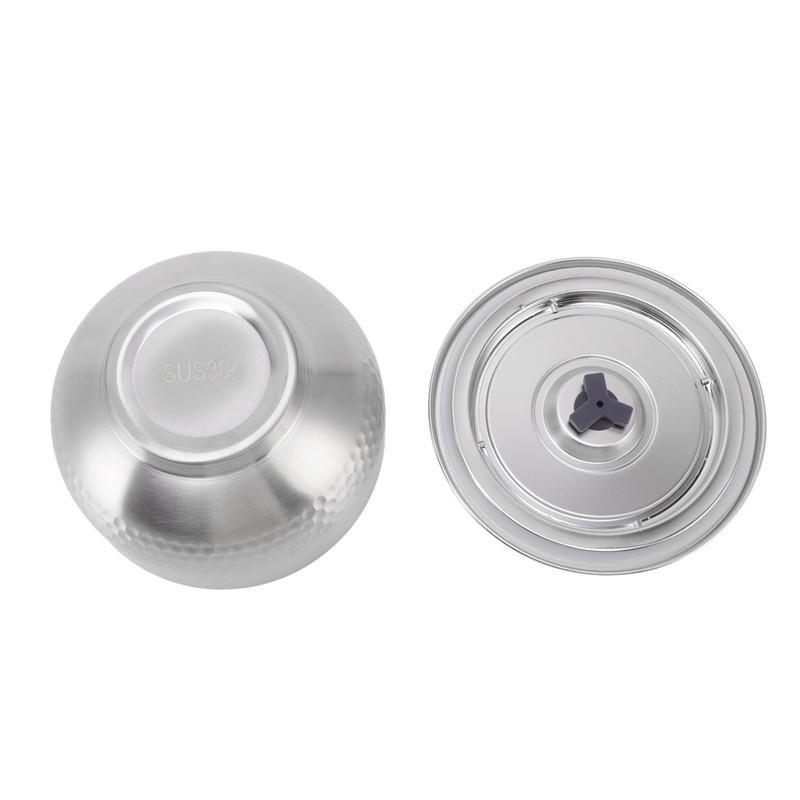 Stainless Steel Bowl 2 Layer Rustproof Thermal Insulation for Rice