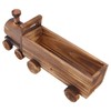 Wooden Flower Pot Cartoon Train Shape Good Ventilation Succulent Flower