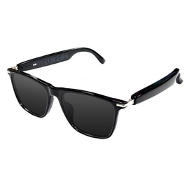 Smart Sunglasses for Men Women, Bluetooth 5.4 Audio Glasses, Polarised Interchangeable Lenses, IP68 Waterproof, UV400，Open Ear with Mic & Speakers, Noise Cancelling, for Sports Outdoor Activities(B)