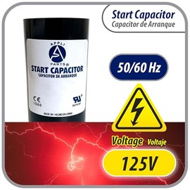 Appli Parts CON-400-110 Capacitor de Arranque 400-480 MFD (microfaradios) uF, 110-125 VAC. Universal para Motores Electricos, condensador de arranque de 4.6 cm de Diametro, 8.6 cm de Alto