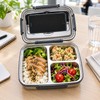 3-Compartment Stainless Steel Bento Lunch Box – Leak-Resistant Reusable Meal