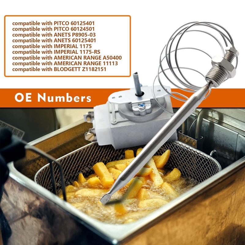60125401 for Deep Fryer 1175 thermostat compatible with imperial fryer,