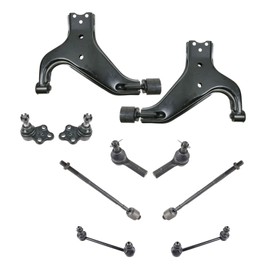 Front Steering & Suspension Kit Ball Joint Control Arm Sway Bar Stabilizer Link Tie Rod Compatible with 1997-2003 INFINITI QX4 1996-2004 Nissan Pathfinder