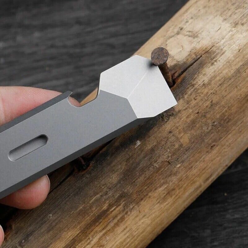 UCCKEYI TC4 Titanium Keychain Pry Bar Pendant Tool Crowbar Opener