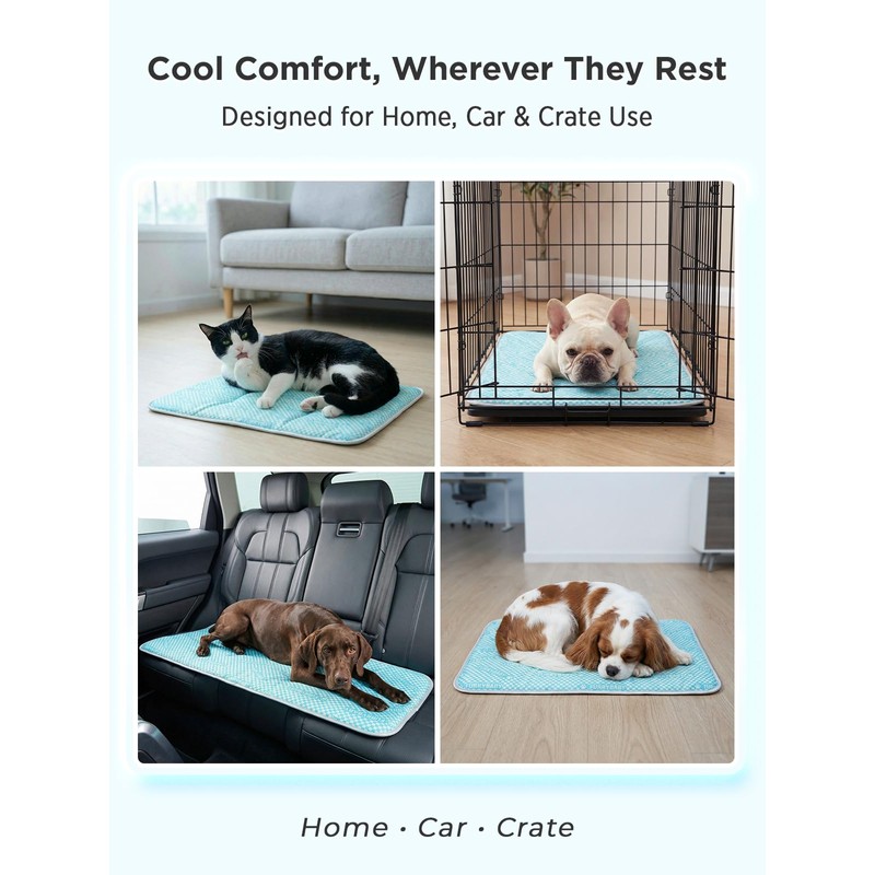 furrybaby Dog Cooling Mat, Washable Thick Mat for Dogs Cats,