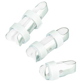 SHIFANQI Trigger Finger Splint, 3Pcs Finger Support Brace for Arthritis, Broken Finger, Straightening, Knuckle Immobilization, Adjustable Mallet/Little Fingers Splints for Adults, White Sponge