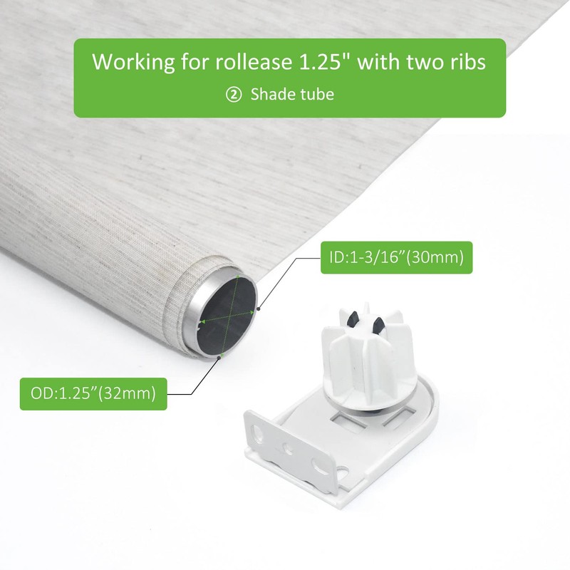 Rollerhouses Roller Shade Brackets with Mechanism Roller Shade Clutch+Skyline Mounting