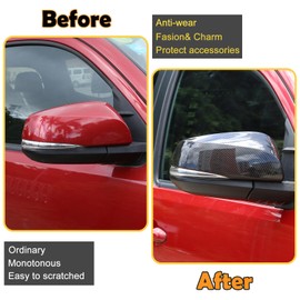 Auto Door Rearview Mirror Protective Trim Cap Compatible with Toyota Wildlander 2020-2022, Side View Mirror Cover Door Side Moulding Trim Accessories (carbon fiber pattern)