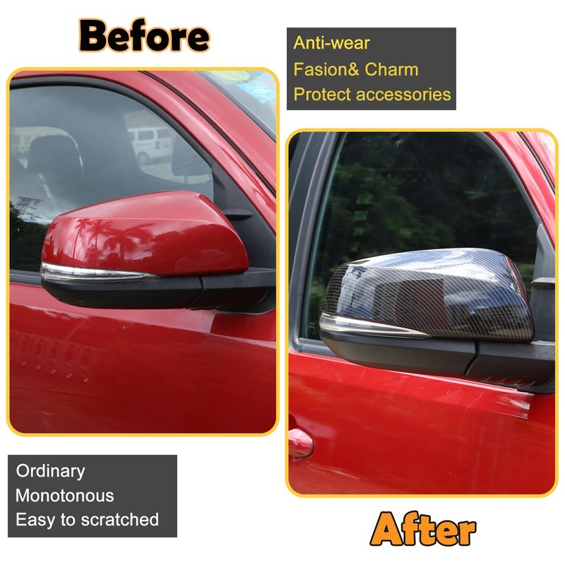 Auto Door Rearview Mirror Protective Trim Cap Compatible with Toyota