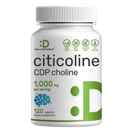 Citicolina Cdp Colina 1,000mg 120 Cápsulas Nootropico Eg C71 Sabor Sin Sabor