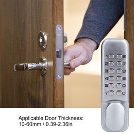 Digital Door Lock Deadbolt, Mechanical Combination Lock, Mechanical Keyless Entry Door Lock with Keypads Door Knob, Outdoor Front Gate Digital Code Combination Door Lock Set Security