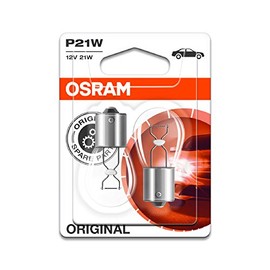 2x Genuine Osram Original P21W (BA15s / 382) 21w 12v Clear Bulbs [7506-02B] - Part Number 7506-02B