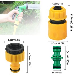 CL-Link 20 Piece Hose Connector Set 5 x 1/2 Inch Quick Hose Connectors 10 x 1/2 or 3/4 Inch Double Plug Hose Coupling 5 x 1/2 or 3/4 Inch Tap Hose Connector for Garden and Home Tap