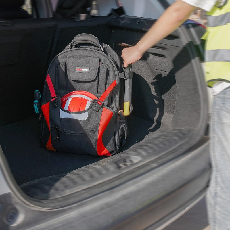 MELOTOUGH Wheeled Rolling Tool Bag Heavy Duty Tool Backpack with