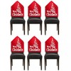 Christmas Dining Chair Covers Set - Stretchable Felt Chair Covers