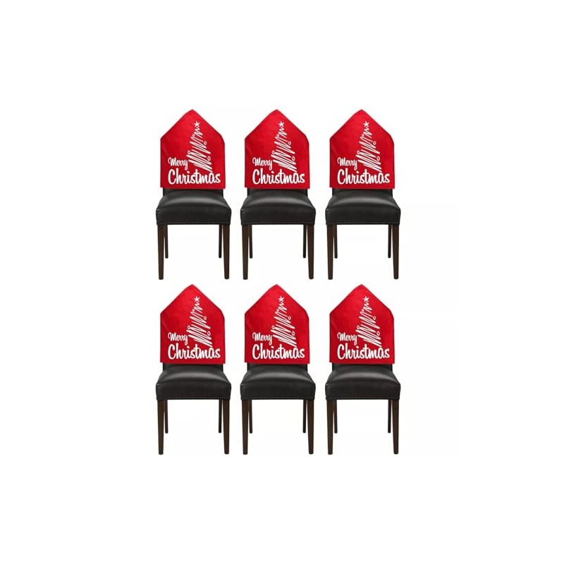 Christmas Dining Chair Covers Set - Stretchable Felt Chair Covers