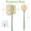 Back Scrubber for Shower with Long Handle, Double-Sided Shower Brush
