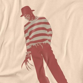 Nightmare on Elm Street Freddy Fashion Unisex Adult T Shirt, Cream, Small