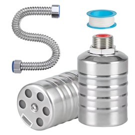 Schwimmerventil 1/2 Zoll mit 30cm Schlauch – 304 Edelstahl Automatische Wasserstandskontrolle ohne Strom – Schwimmerventil mit hoher Durchflussleistung für Wassertanks, Aquarien, Teiche, Tröge