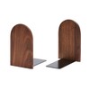 Pandapark Wood Bookends,Non-Skid Bookend for Shelves,Heavy Duty Bookends,Book Stand for