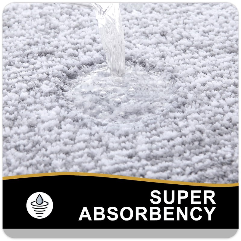 OLANLY Bathroom Rugs 47x24, Extra Soft and Absorbent Microfiber Bath